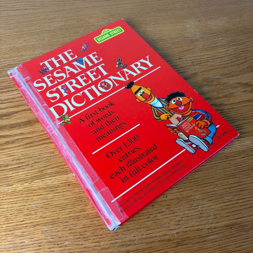 Vintage 1980 The Sesame Street Dictionary Hardcover Random House Muppets